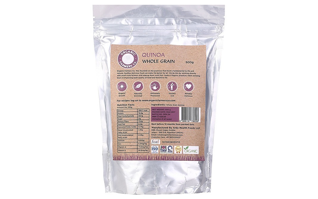 Organic Farmers Co. Whole Grain    Pack  500 grams